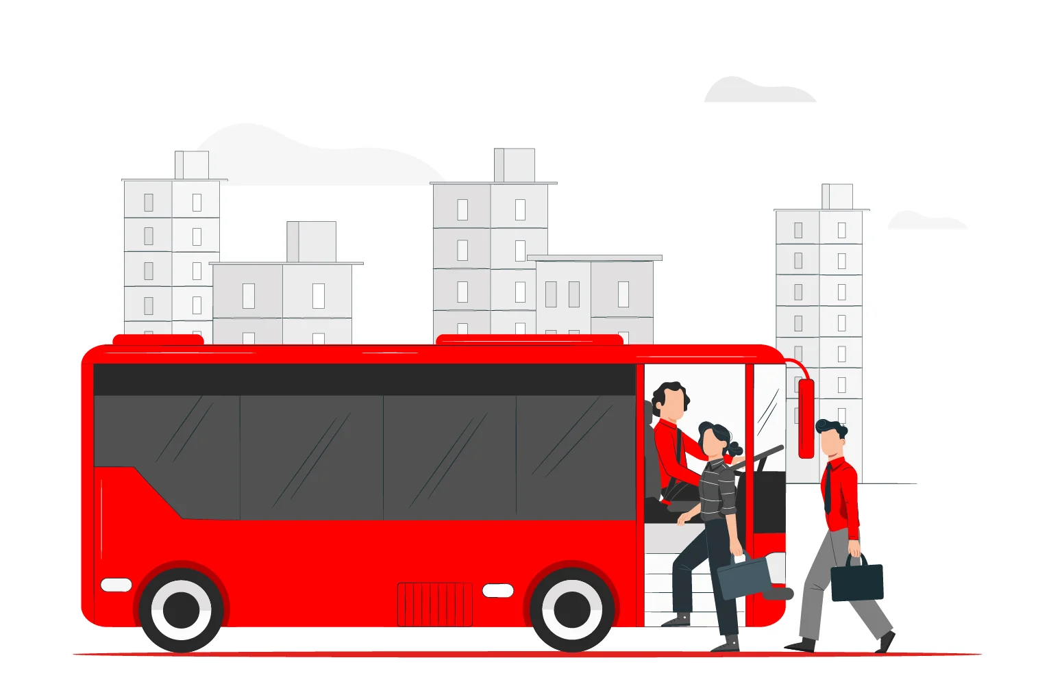 Servis taşımacılığı illüstrasyonu